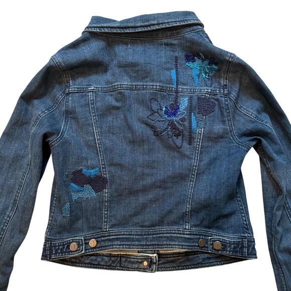 Anthropologie Pilcro Beaded Embroidered Denim Jacket, Sz M - Picture 11 of 14